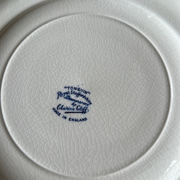 Royal Staffordshire Tonquin Blue Salad/Lunch Plate set of four - Picture 9 of 13